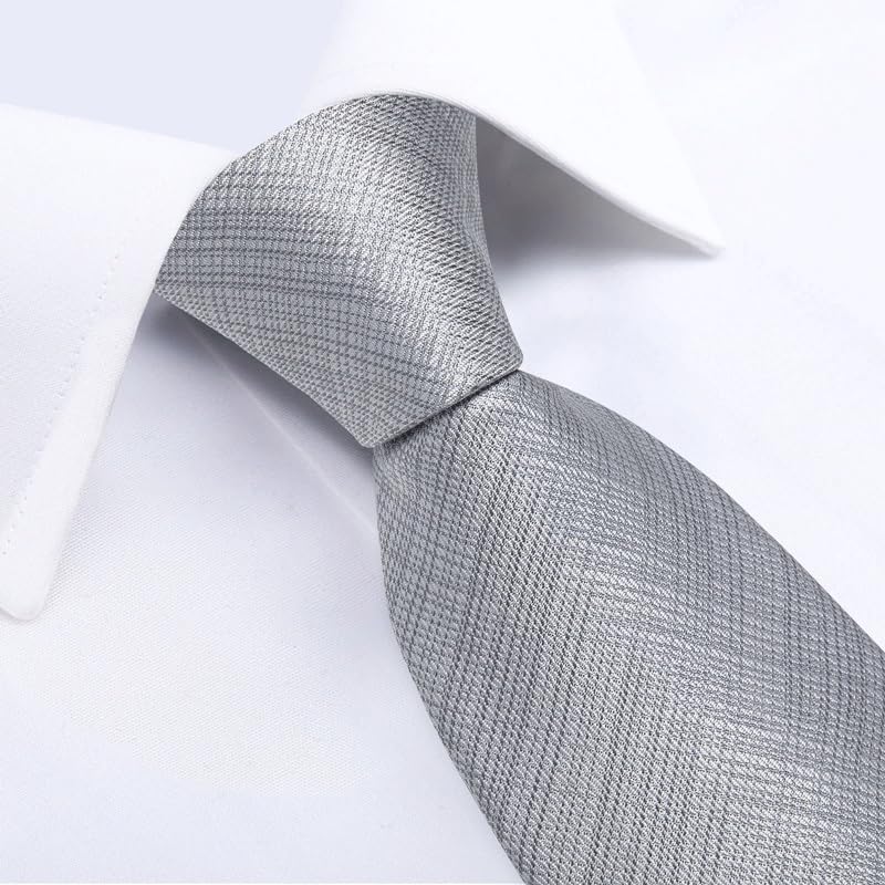 Set de corbata masculina con pañuelo y gemelos miniatura 3