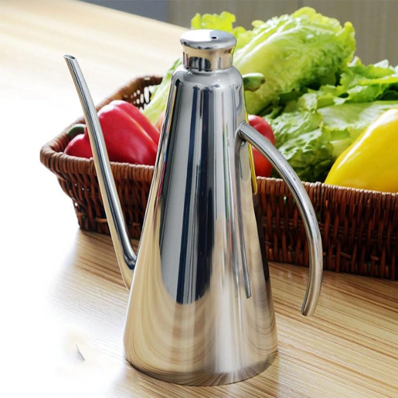 Bottiglia for la conservazione della cucina con vaso for olio in acciaio inossidabile, senza bottiglia for salsa di soia sospesa, serbatoio for aromatizzante for condimenti