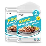 KOOC 20 Count Slow Cooker Liners, Fits 1–2 Qt Pots, 10' x 13' Small Size | BPA-Free, Durable Nylon...