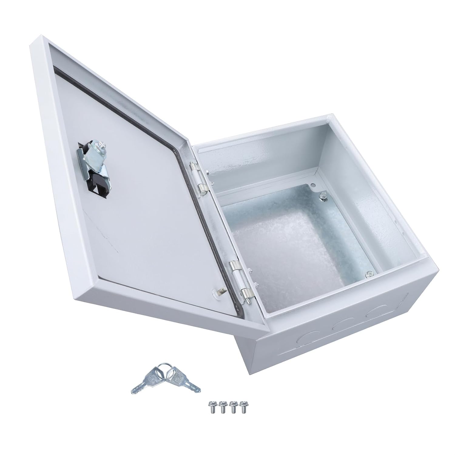 findmall 12 x 10 x 6 Inch NEMA 4X Steel Electrical Junction Box - Metal Enclosure for Indoor and Outdoor Wiring - Wall Mount Steel Electrical Box - Universal Electrical Housing