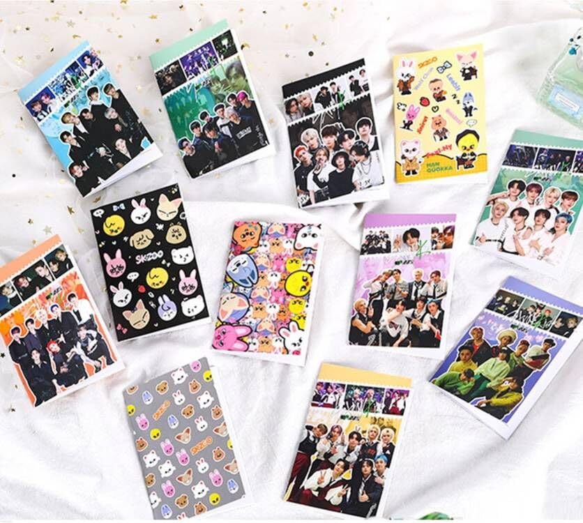 YiYiXiXi 12 STRAY-K-I-DS Notebooks Set,STRAY-K-I-DS Merch School Supplies Mini Notebooks for Gifts