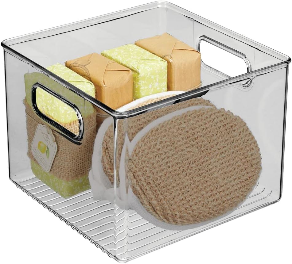 mDesign Storage Bins with Builtin Handles for Organizing