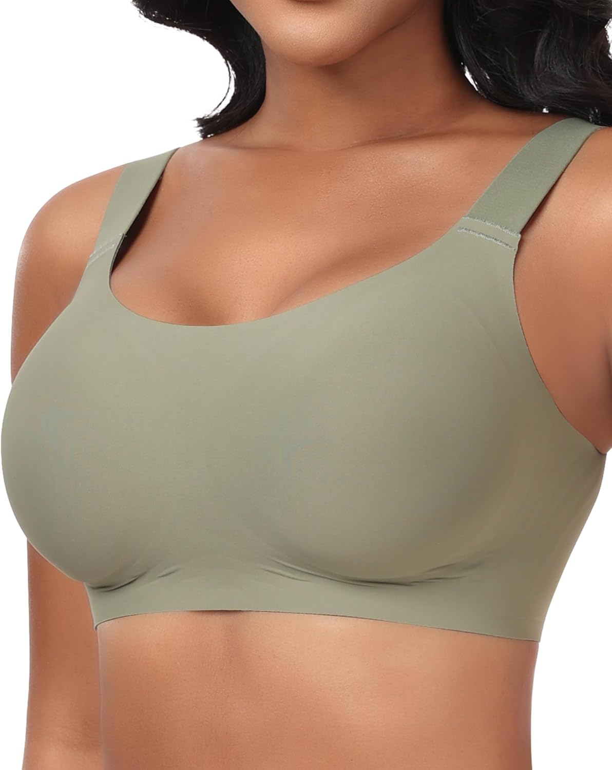 Ganado Seamless Wireless Bras for Women Full Coverage No Underwire Supportive Bras Padded T Shirt Bra Comfort Bralette