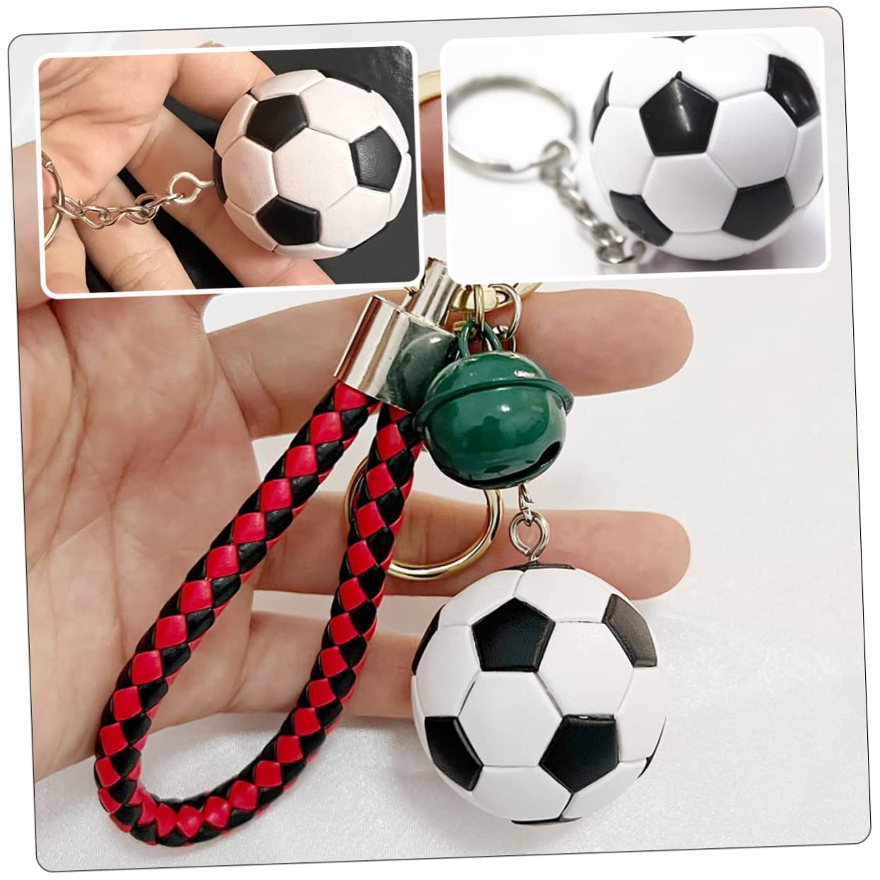 Abaodam 2 Series Llaveros De Fútbol Colgantes Fútbol Para Decorar Claves Para Eventos Y Fiestas 10 Piezas*2