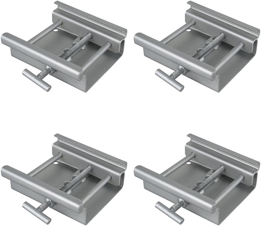 4x Showtec Marquee Tent Beam Clamp Kader (Silver)