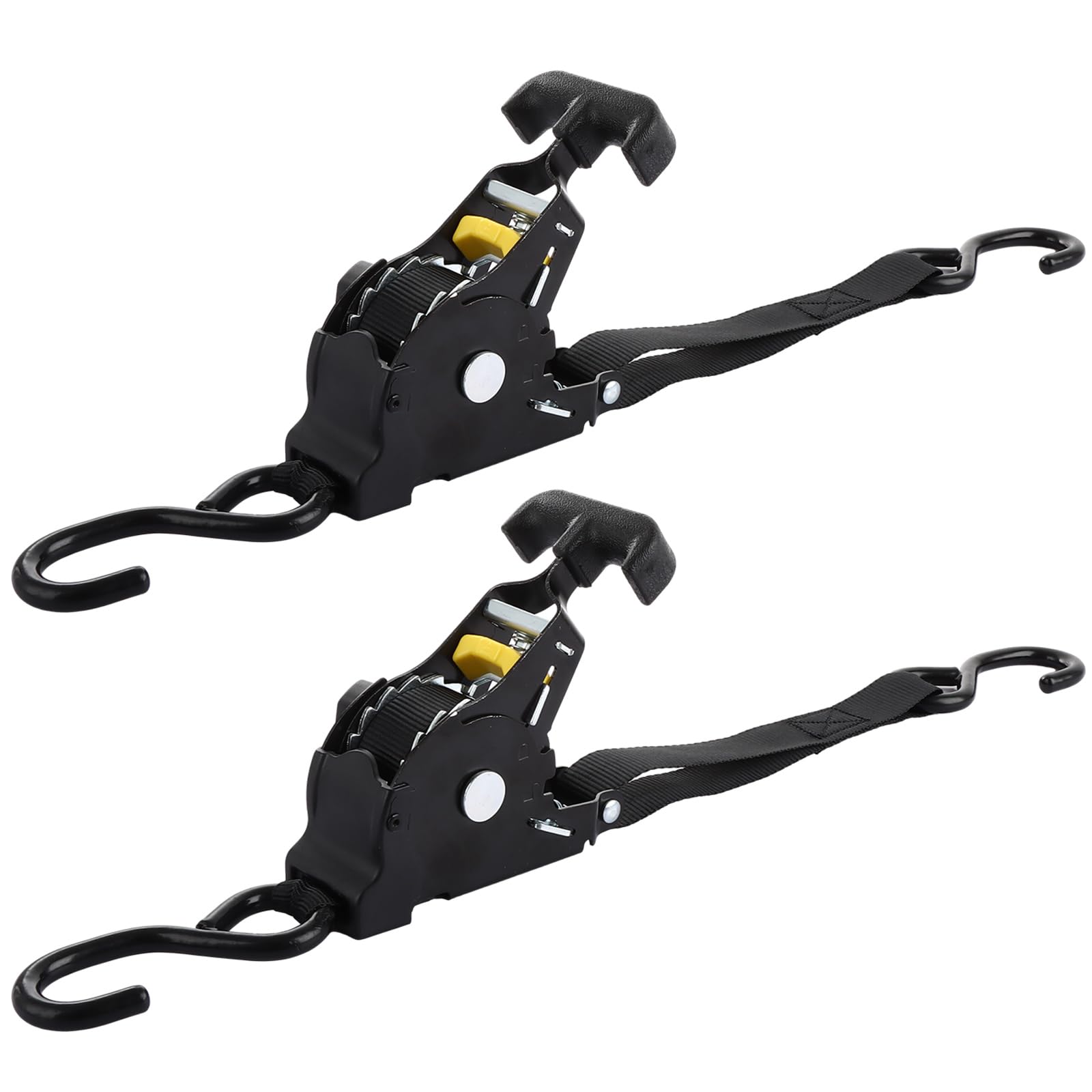 Correas de amarre de trinquete de retracción automática para transporte de carga