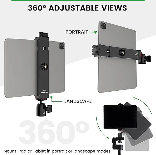 Miniatura 4 de TabMount 360 - Soporte de trípode para iPad con cabezal de bola y disparador remoto por Bluetooth