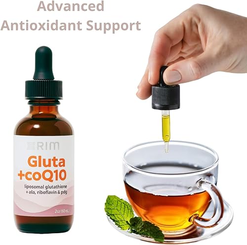 Miniatura 7 de xrim Gluta+CoQ10 - Glutatión liposomal con CoQ10, ácido alfa lipoico, PQQ y riboflavina  Apoyo de energía antioxidante y celular - 30 porciones