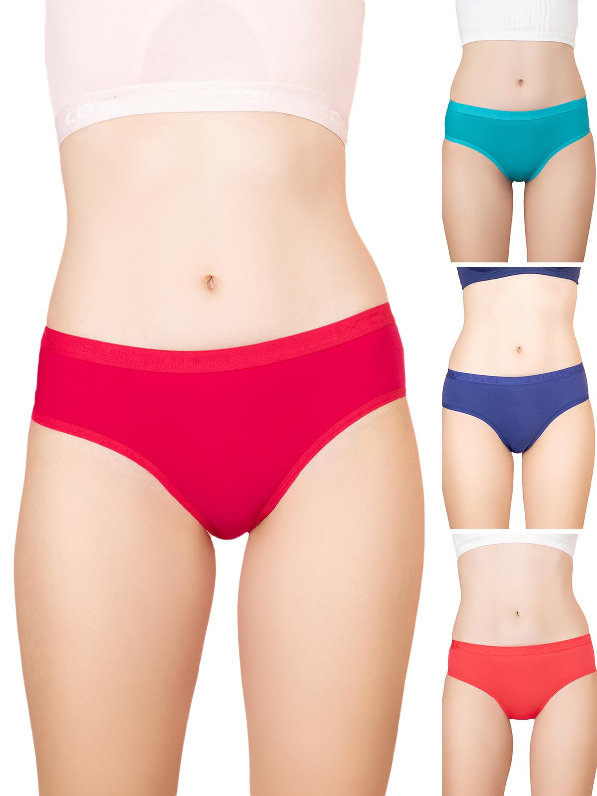 lux cozi Women's Cotton Hipster Panties (Pack of 4)-picture-32