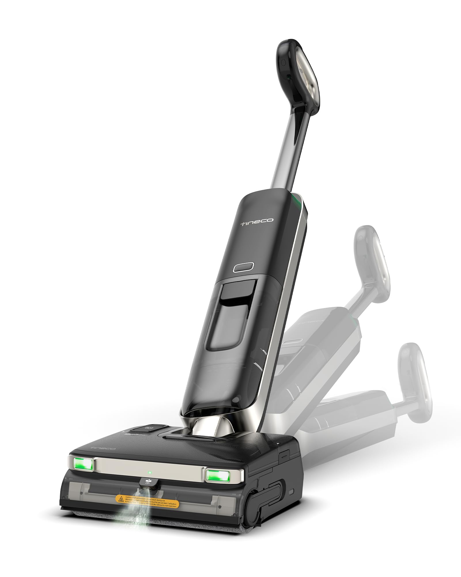 Tineco Floor ONE S9 Master Nass Trockensauger, StreakFree-Abzieher, ThermoBlast-Tech, 9,9 cm Superflaches Gehäuse, 23000Pa Saugerkraft, Flashdry-Selbstreinigung, 150° Grüner DustReveal-Licht