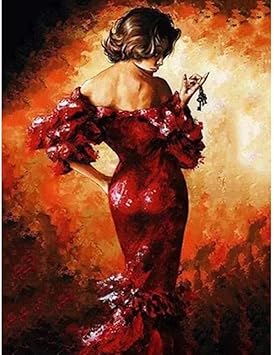 Amazon Co Jp ポスター 赤いドレスの女性 アートファッショナブルなインテリアイラスト壁紙 フレームなし 70 90cm ホーム キッチン