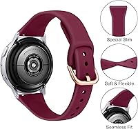 Vista 15 de 3 Pack Slim Sport Bands for Samsung Galaxy Watch Active 2 / Samsung Galaxy Active Watch 40mm 44mm, Soft Liquid Silicone Waterproof Straps for