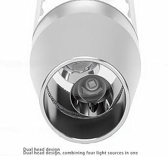 Zunate Gemstone Flashlight Stepless Dimmable Detector Lamp for Jewelry Appraisal Jewelry Detecting Inspections 6.2in (Silver) [Energy Class A]
