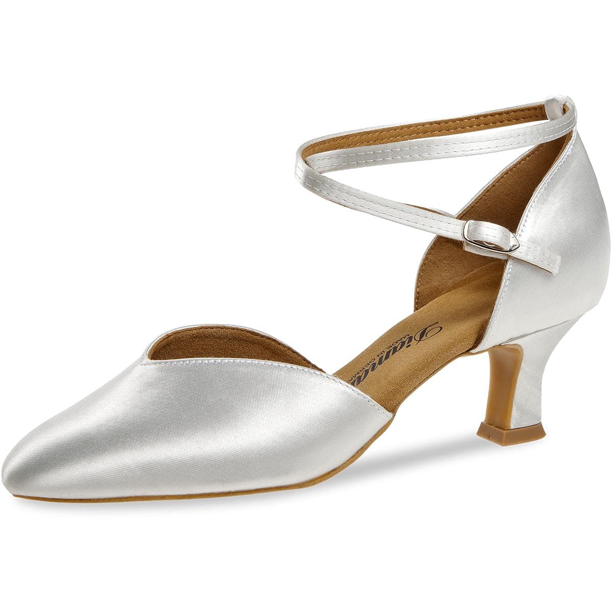 Diamant Zapatos de Novia Mujer 105-068-092-Y - Satén Blanco - Regular - 5 cm Latino - Made in Germany