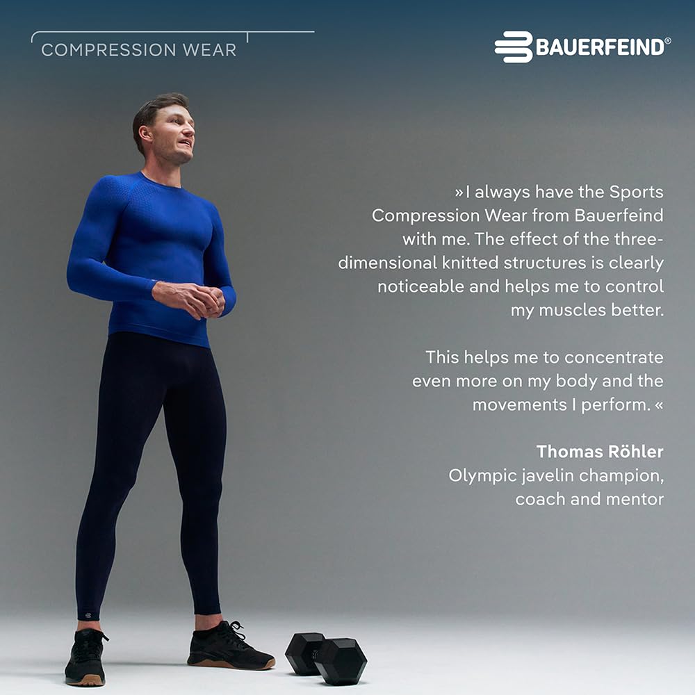 BAUERFEIND T-shirt de compression à manches courtes pour homme - Pour une meilleure circulation sanguine des muscles du torse et des bras - Polyamide et élasthanne