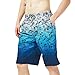 HEYCCO Medium Size Quick-Drying Shorts, Summer Printed Beach Pants, Fashion Casual Sports Pants (Light Blue,3X-Large,US,Regular,3X-Large,Regular)
