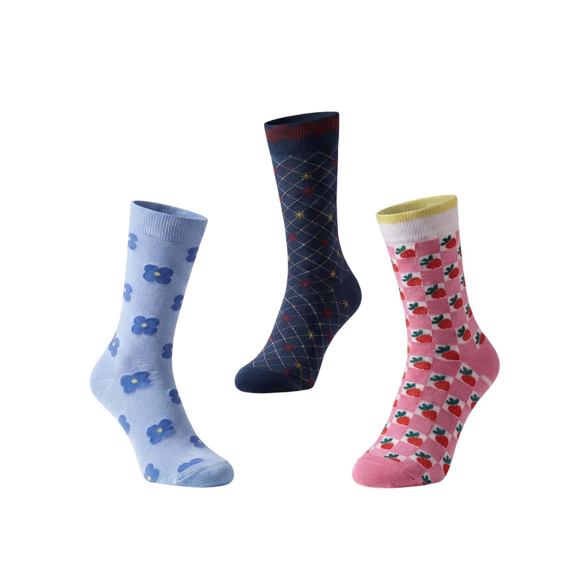 wekynd Crew Socks for Women | Pack of 3 | Monday Blues + Corporate Baddie + Sunday Brunch | 85% Combed Cotton | Secure Fit | Breathable Non-Terry | Everyday Socks-picture-11