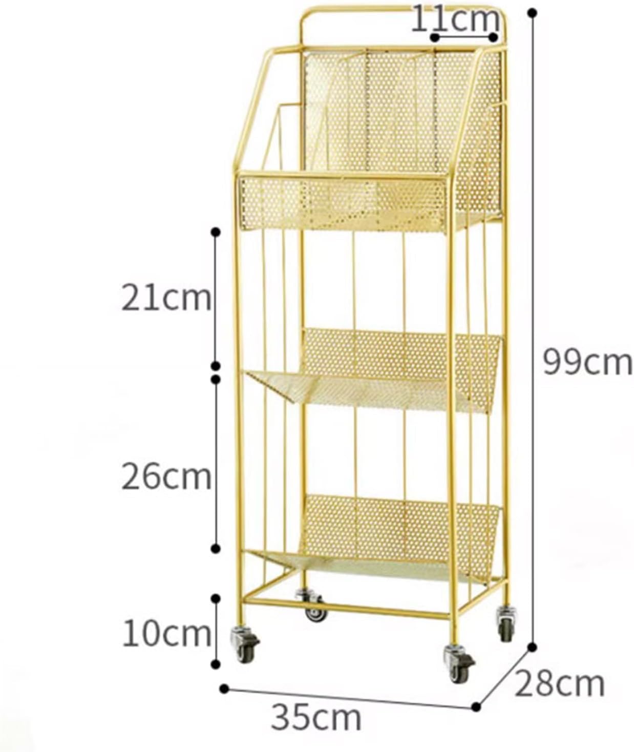 Newspaper Racks Magazine Rack Brochure Display Stand Storage Bookshelf, Floor-Standing Met