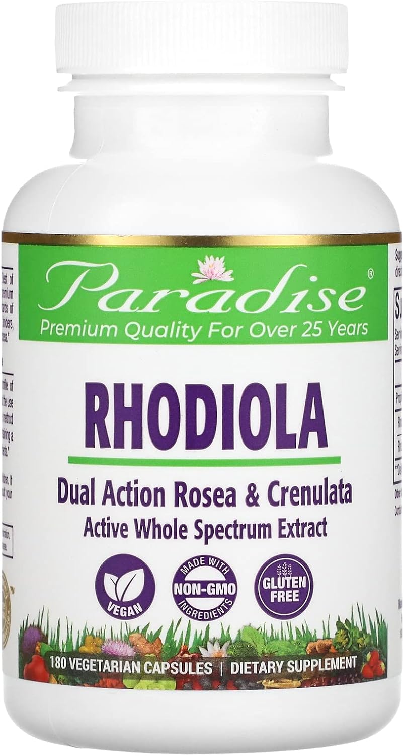 Paradise Herbs Rhodiola, 180 Vegetarian Capsules
