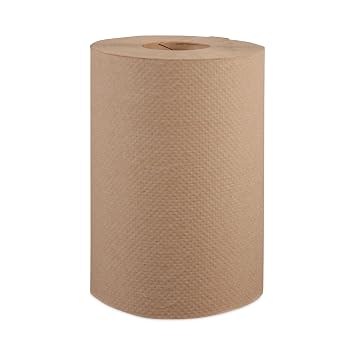 Windsoft 108 Nonperforated Paper Towel Roll, 8" x 350ft, Brown Case of 12 Rolls