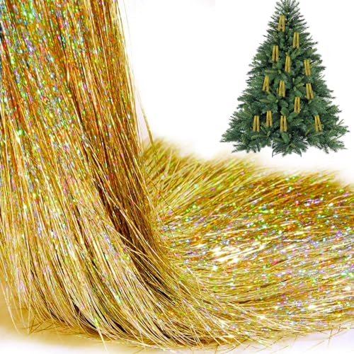 Lametta Weihnachtsbaum, Glitzer Weihnachtsbaum Dekoration Folien...