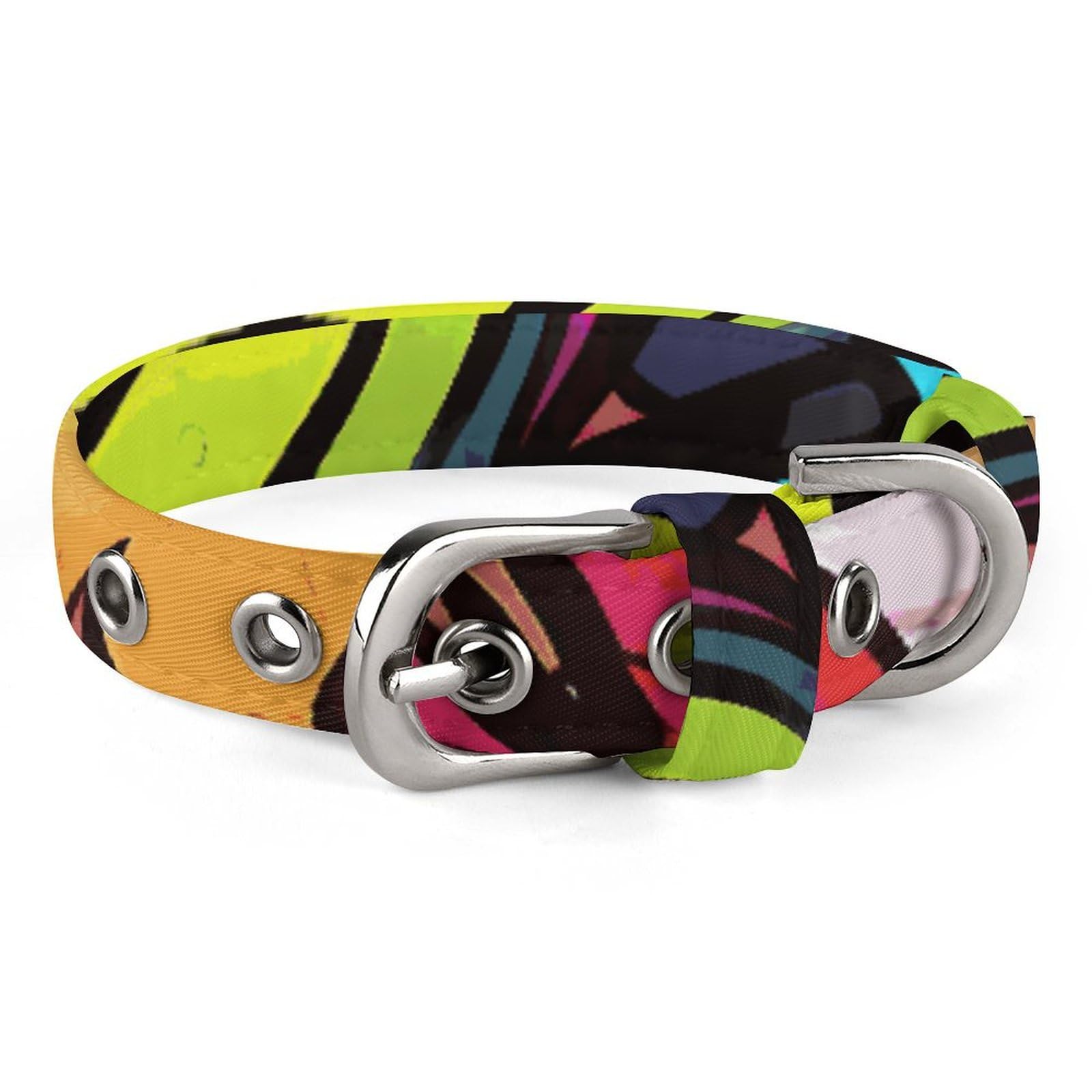 Collier réglable pour chien anti-fugue et confortable style graffiti