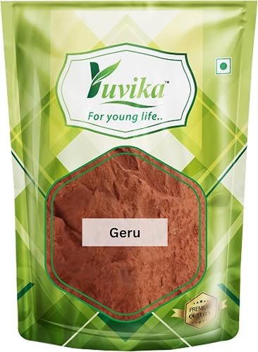 Yuvika Geru - Geroo - Red Ochre - Red Hematite Clay 5 Kilograms (1 kg Pack of 5)