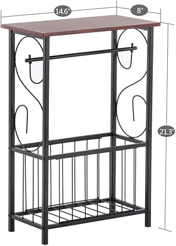 Miniatura 3 de Mesas auxiliares multifuncionales para sofá, mesa auxiliar interior, revistero de pañuelos, tazas, velas, revistas y rollos de papel de Toiler para