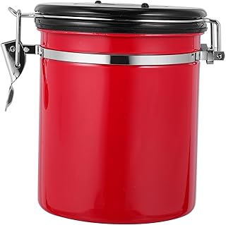 Mikinona 1pc Coffee Container Tea Tin Canister Powder Storage Canister Airtight Bean Storage Tea Storage Container Food Containers Candy Storage Jar Storage Box Metal Travel Stainless Steel