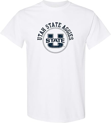 Miniatura 62 de UGP Campus Apparel AS04 - Camiseta con logotipo de círculo envejecido