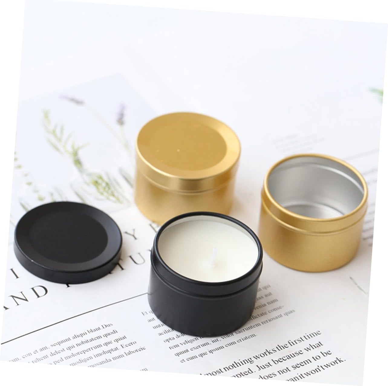 ULDIGI 4pcs Empty Candle Jars Containers for Candles for and Home Decor for Christmas Bulk Projects and Unique Making