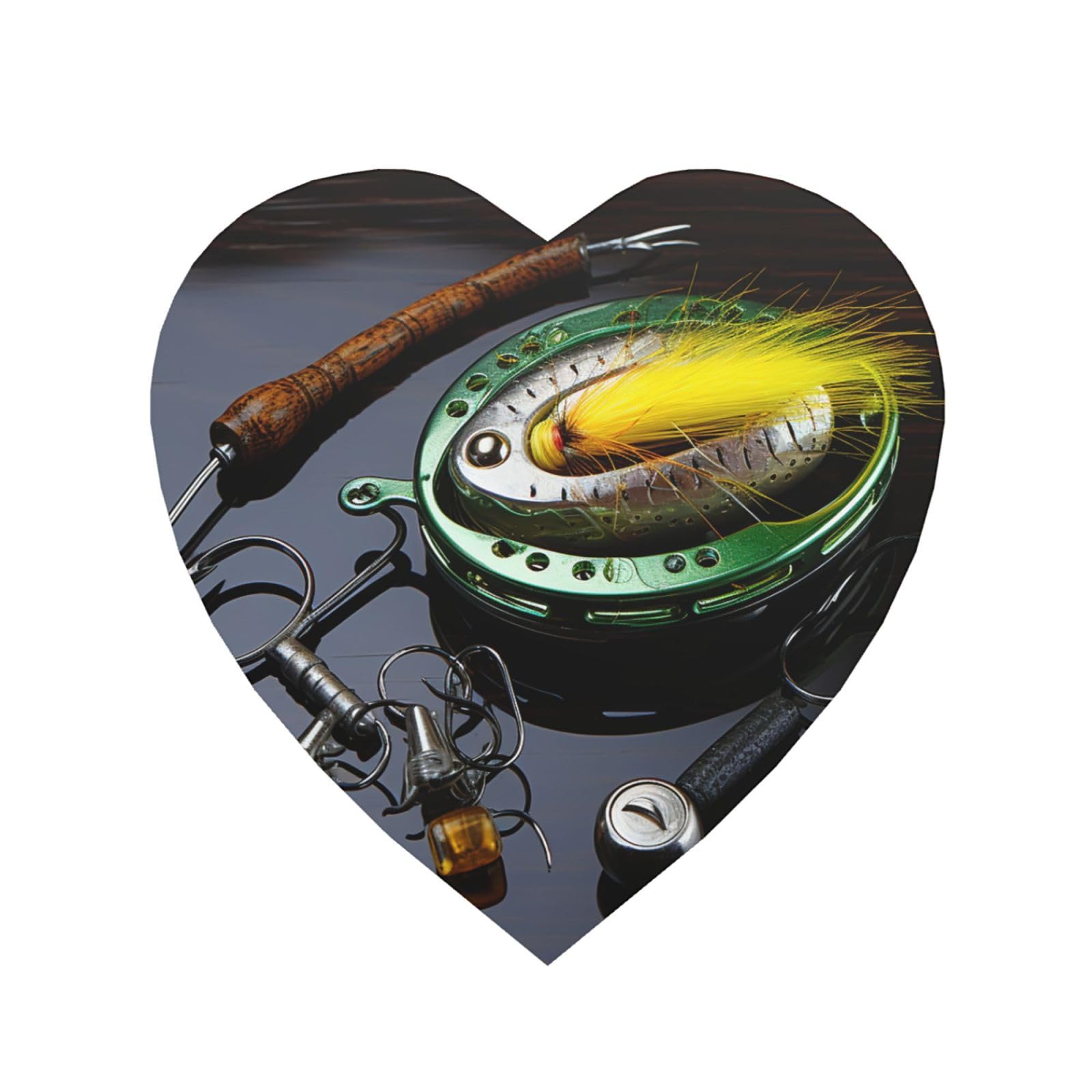 Fish Hook with Fishing Lure Rod Fridge Magnets Cute Strong Refrigerator Magnets Fun Magnet for Locker Office Whiteboard Decor, Door Magnets Decorative Magnetic Stickers for Home Decor