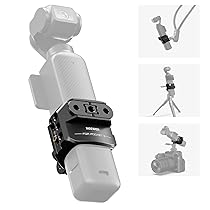 NEEWER Pocket 3 Gabbia, Gimbal per Fotocamera Lega Alluminio con Adattatore per Accessori per Action Camera con Filettatura 1, 4” Compatibile con DJI Osmo Pocket 3, Nessun Montaggio Necessario, AC009