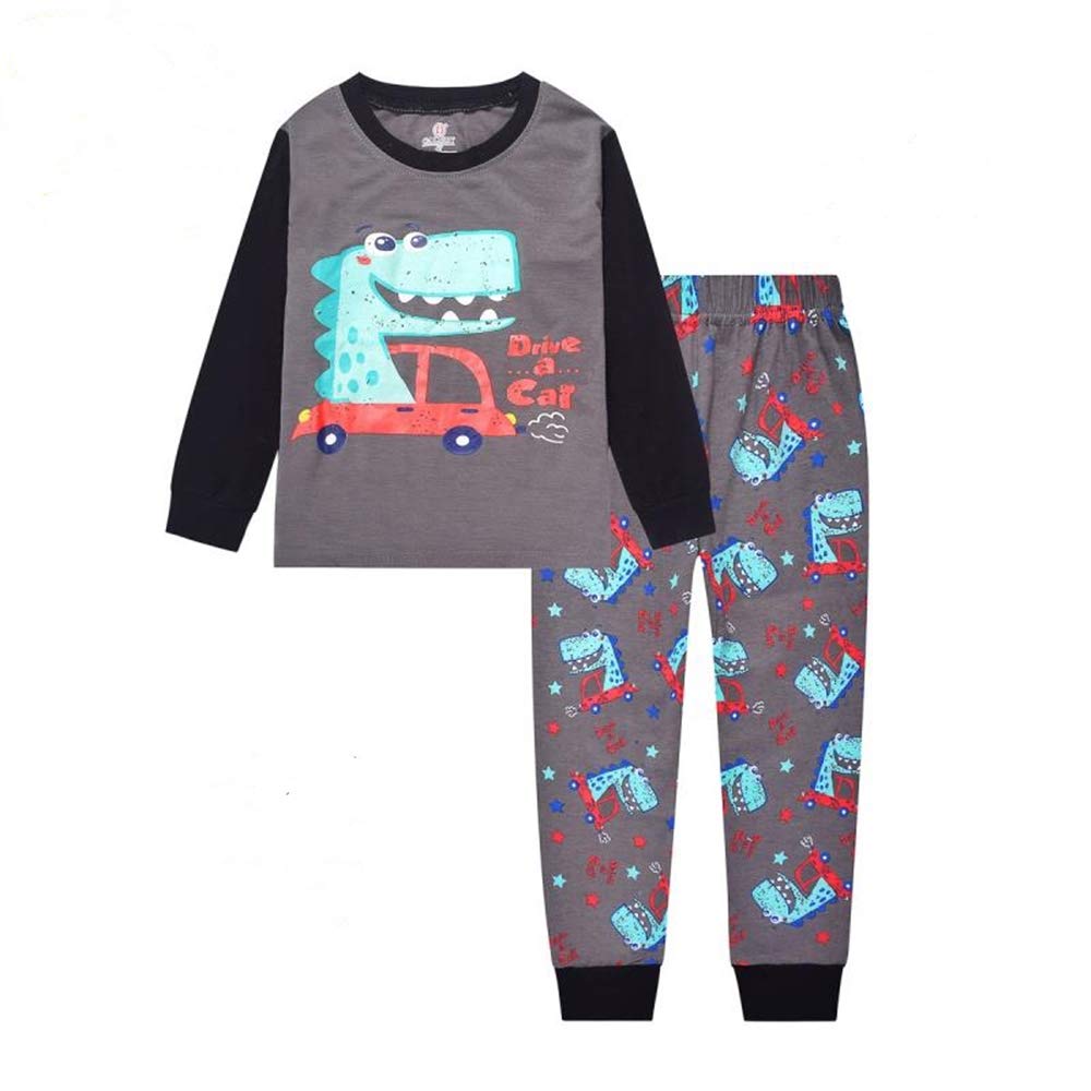 Babywearoutlet Boy's 2 Piece Cute Cartoon Design Cotton Sleepwear Set (100cm)