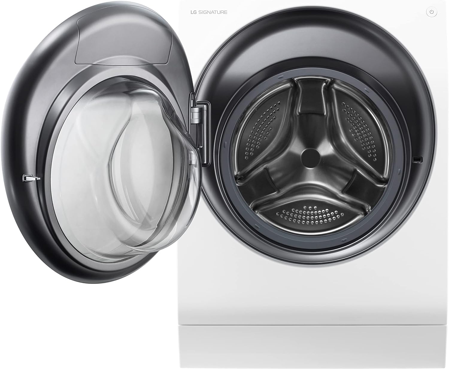 LG SIGNATURE LSWD100X Waschtrockner 12-7 kg 1550 U/min AI Direct Drive Wärmepumpen Steam-Funktion Weiß
