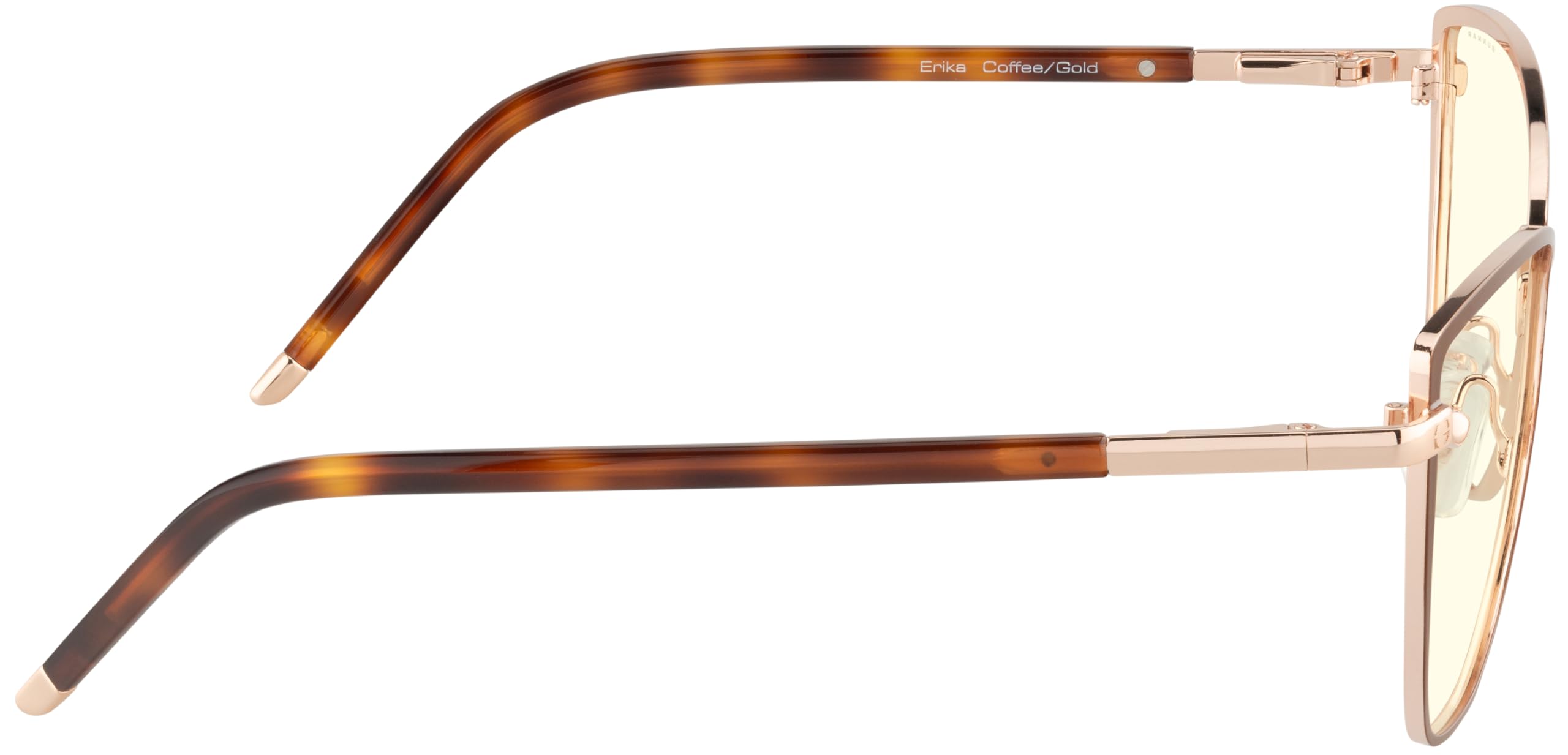 Gunnar Blaulichtfilter-Brille - Erika - Coffee Gold - Clear | Computer-/Gaming-Brille - Erika - Coffee Gold - Clear - 35 % Blaulicht- & 100 % UV-Schutz - Patentiert