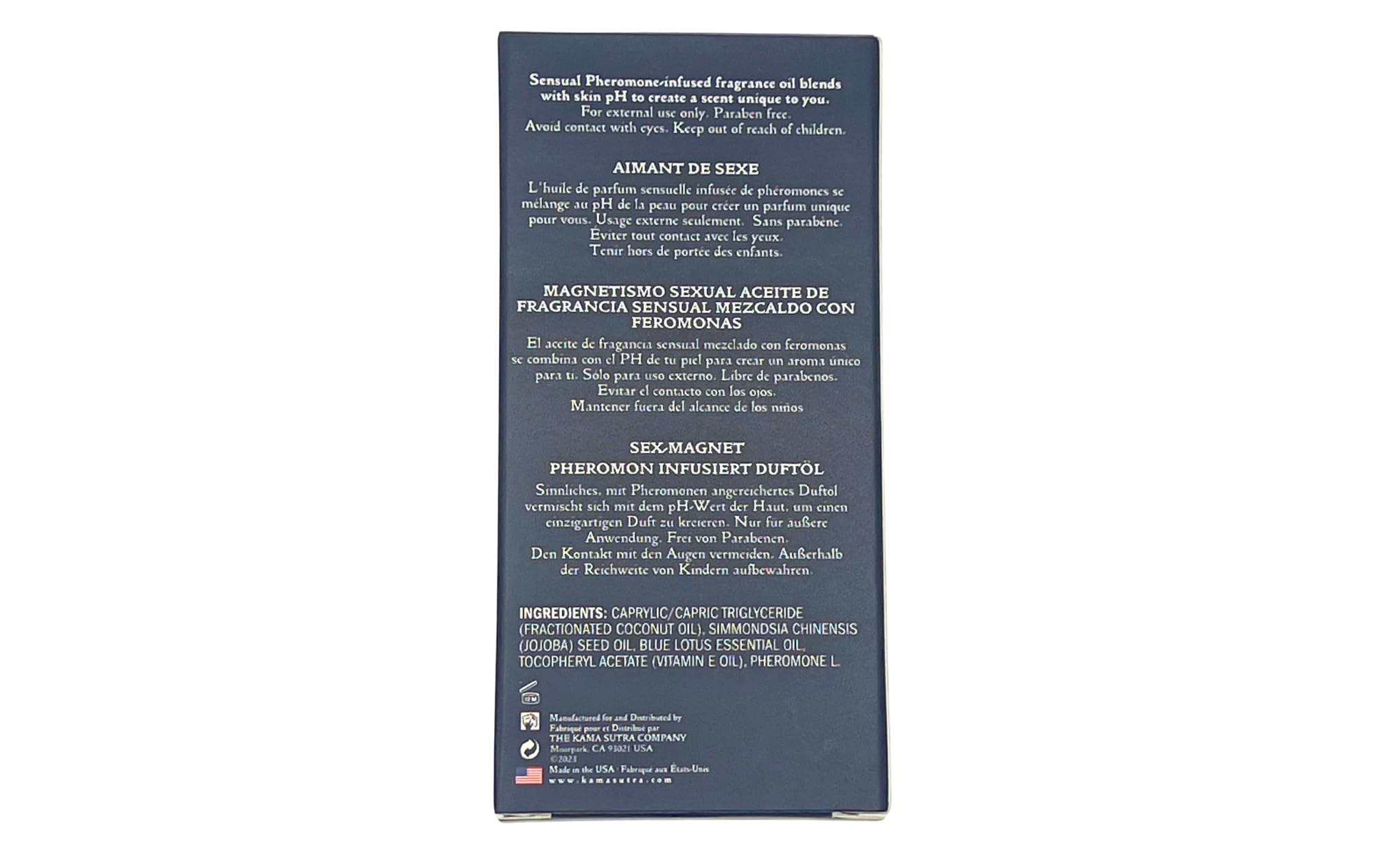 Kama Sutra Blue Lotus Roll-On Pheromone Infused With Pure Lotus Oil - Unisex Perfume Cologne - TSA Ready 10ml 0.33 fl oz