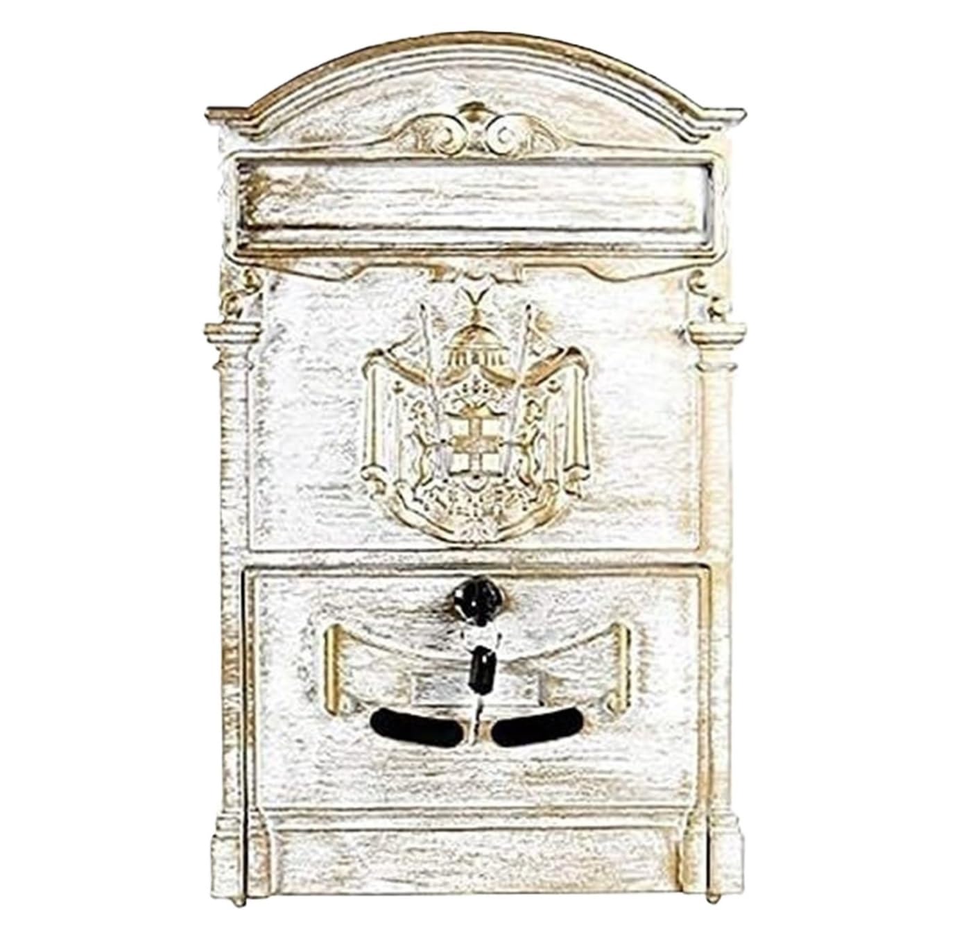 Outside Postbox Wall Mount Lockable Mailbox Security Lockbox Creative Retro Post Box Villa With Lock Outdoor Letterbox For Wall