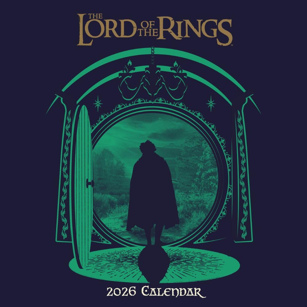 2026 CALENDAR THE LORD OF THE RINGS MONTH TO VIEW SQUARE WALL CALENDAR OFFICIAL PRODUCT