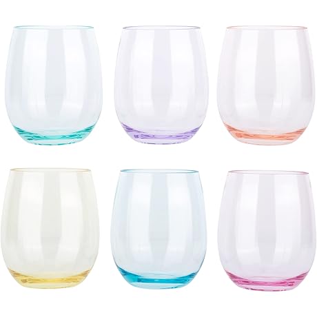 KOXIN-KARLU Classic 18-ounce Acrylic Stemless Wine Glasses