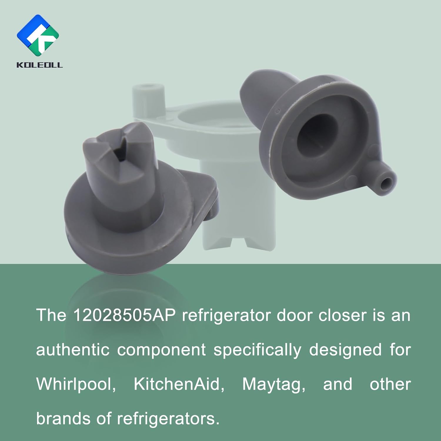 2 pcs 12028505AP Door Closure (Grey) WP12028505AP For Whirlpool KitchenAid Kenmore Maytag replace 1469168 AP6005420 PS11738468 EAP11738468