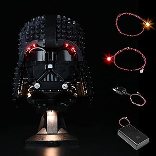 VONADO LED Light Kit for Lego Darth Vader Helmet 75304, DIY Lighting Compatible with Star Wars Lego Helmet 75304 (NO Lego Model), Creative Decor LED Lights for Lego 75304 (ONLY Lights)