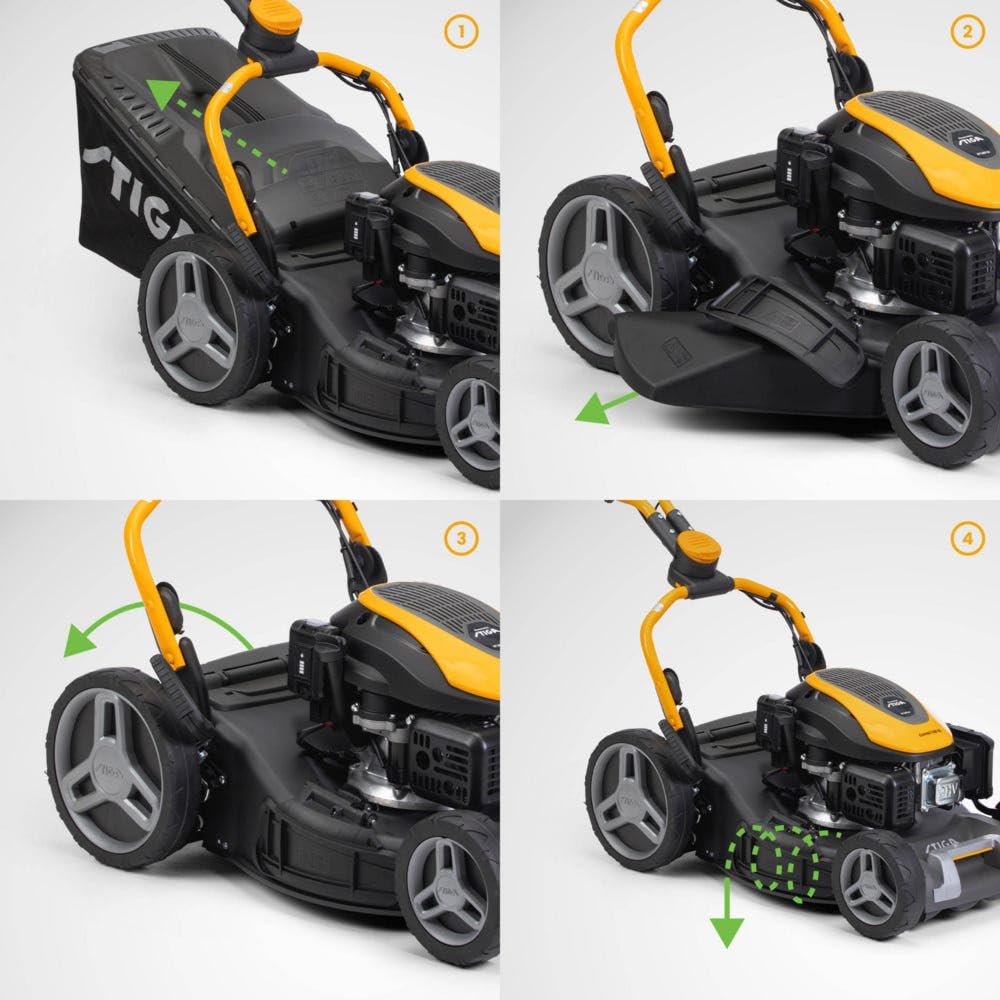 Stiga Collector 748SE Cortacésped de gasolina 4 en 1 autopropulsado de cuatro ruedas 46cm