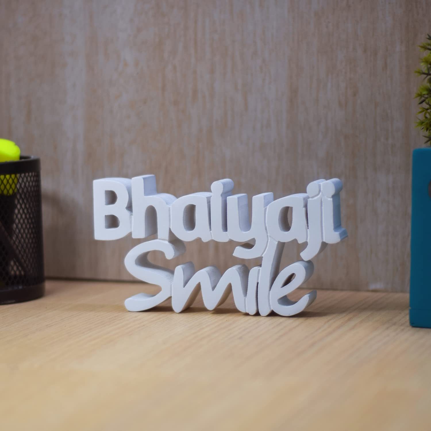 NUKKAD TALES Table and Wall Decor freestanding Quotes Handmade in India Multicolor, for Home Décor… (Bhaiyaji Smile) (B09WYZZ4QY) Amazon Price History, Amazon Price Tracker