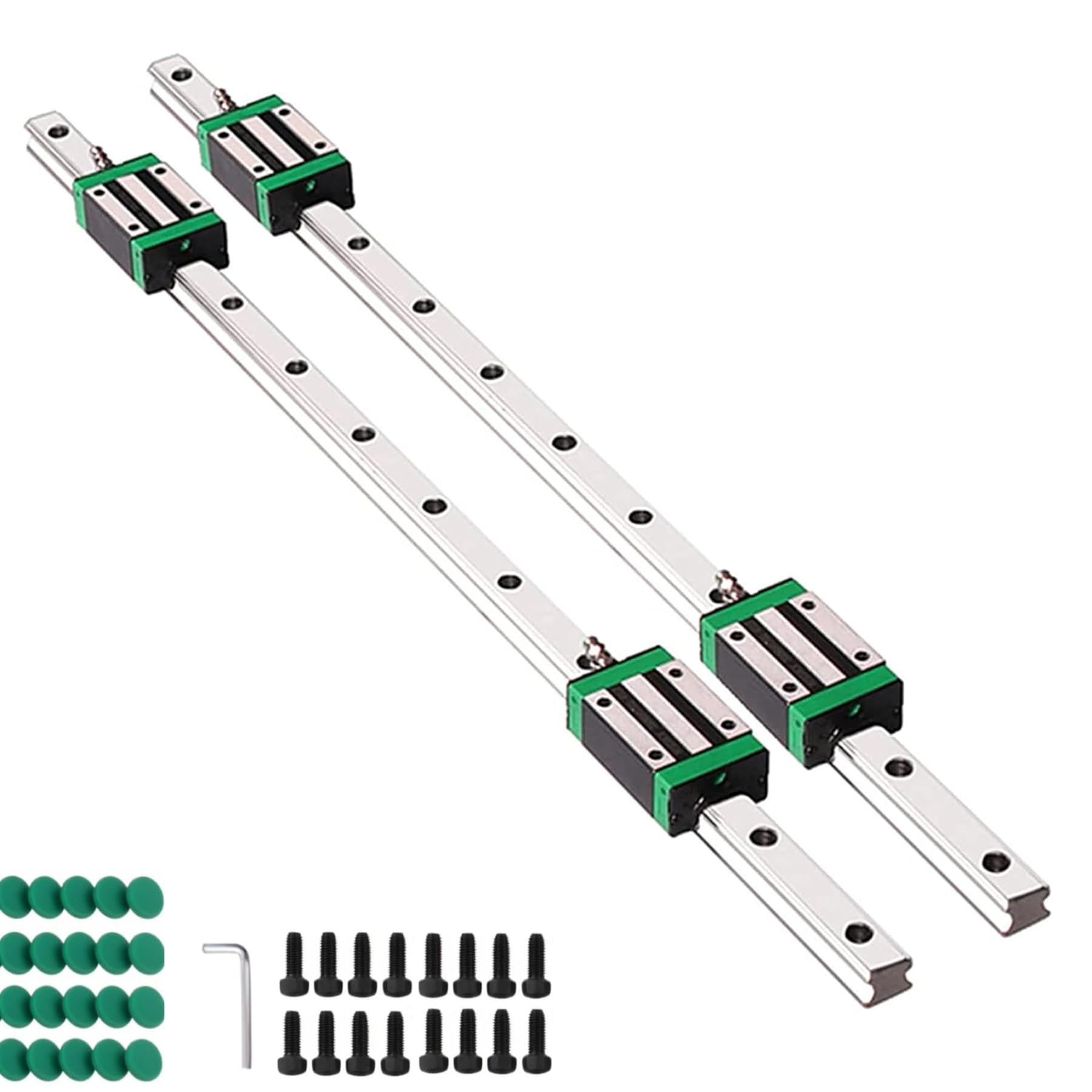 HGR 20-200mm Linearführung 2 Stücke mit 4 Gleitblöcken für 3D Drucker CNC Maschine
