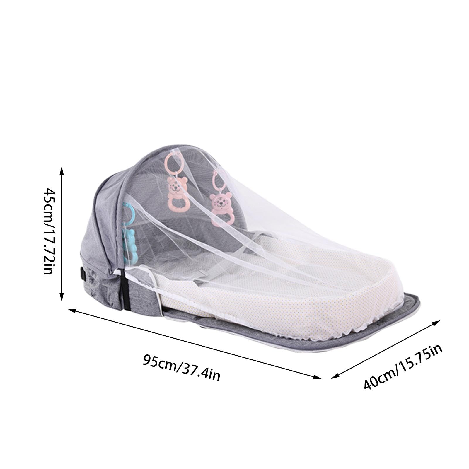 Culla da viaggio per bambini, lettino da viaggio per bambini - Letto da co-sleeping per bambini anti-pressione,Lettino da viaggio pieghevole leggero per lettino da viaggio pieghevole per