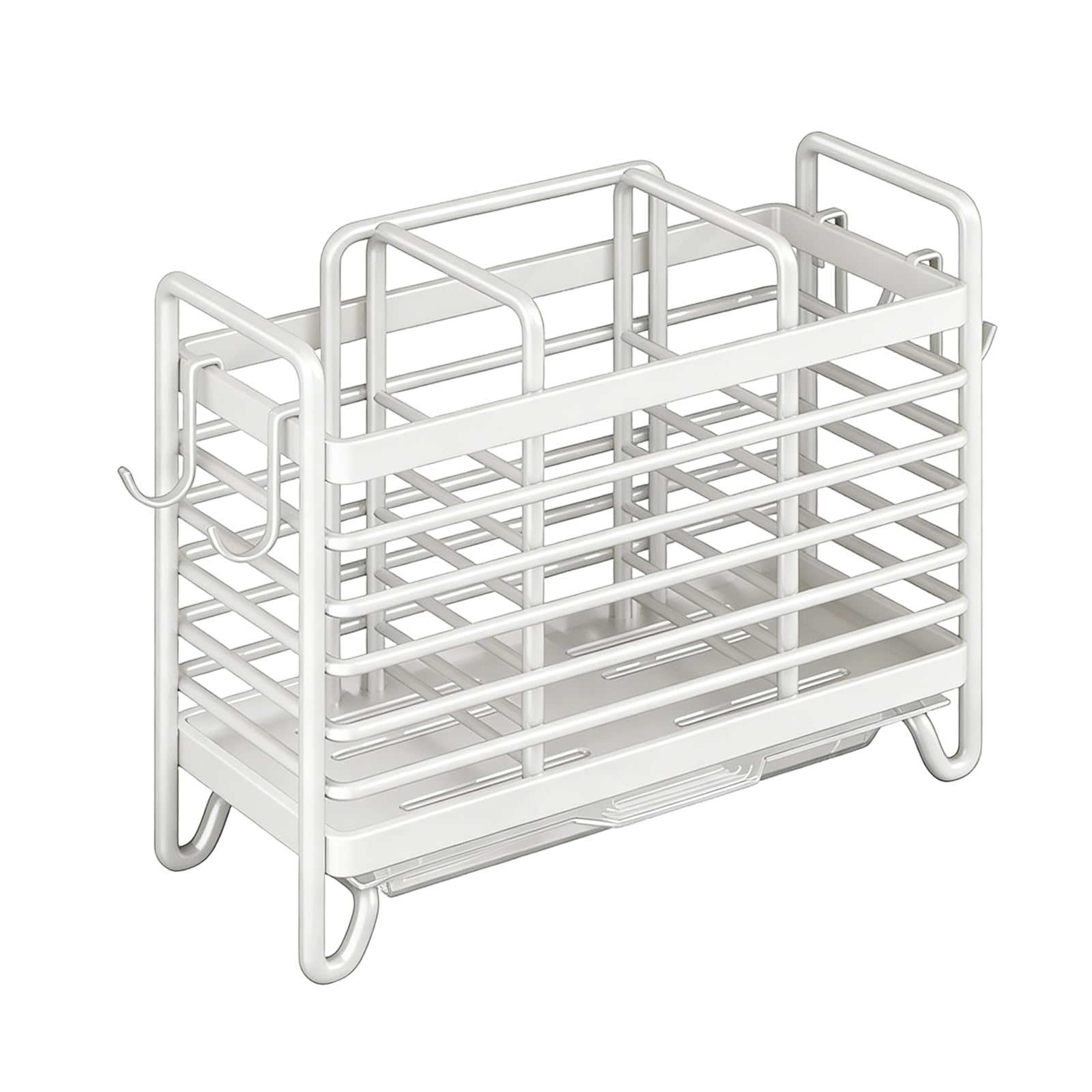 APGLSXY Multipurpose Stainless Steel Wall Mounted Chopsticks Utensil Adhesive Drainage Space Saving Wall Mounted Utensil Holder Water Drainage Box