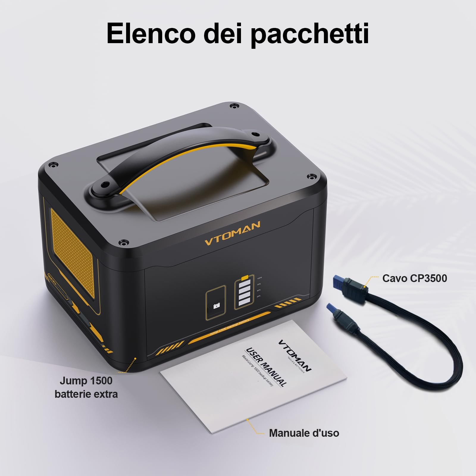 VTOMAN Jump 1500 Extra Battery 1548Wh – LiFePO4 Extra Battery