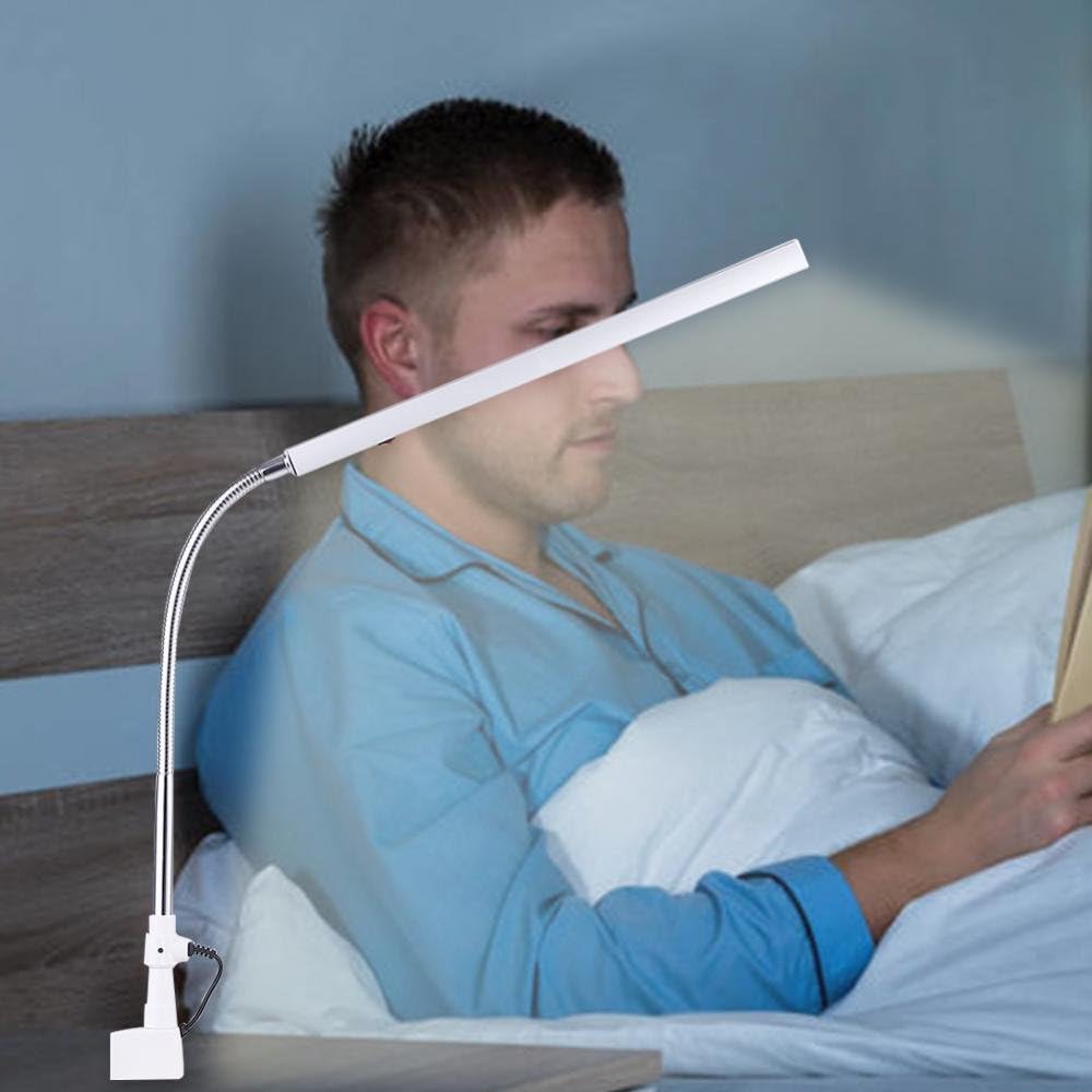 FILFEEL Light, Ultra-Slim LED Desk 360 Degree Rotation Metal Arm Eye-Caring Office Lamp Makeup(US Plug)