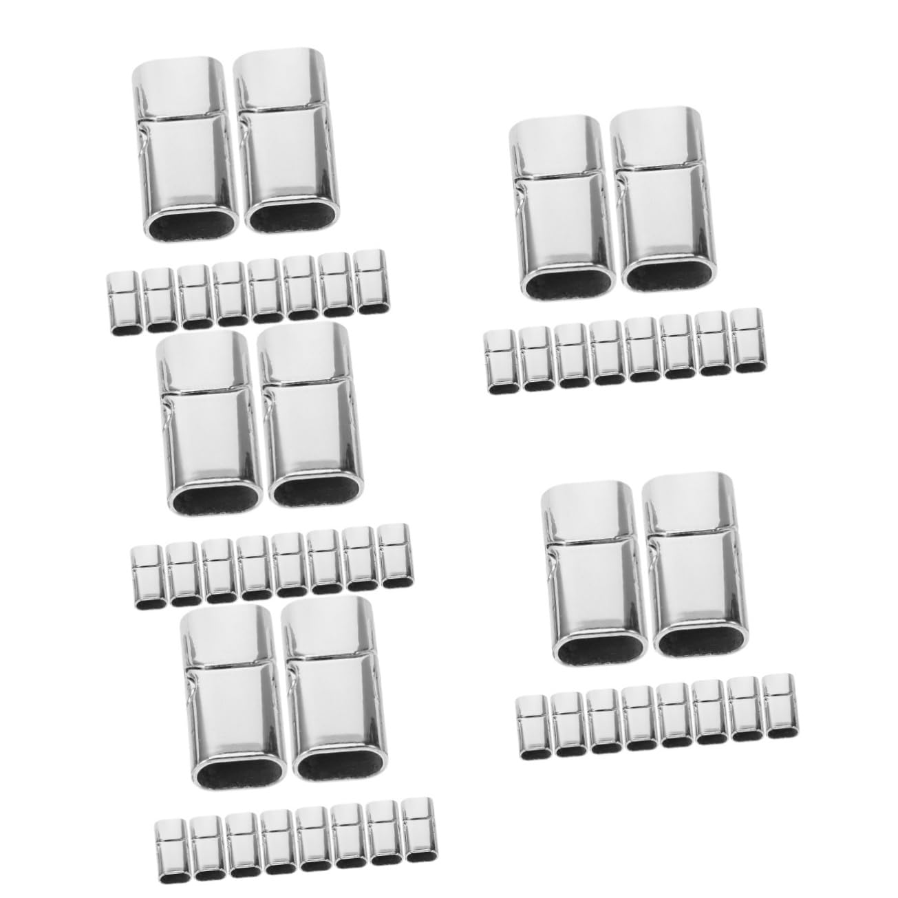 Lurrose 50piezas Conectores Metálicos Para Joyería De Broches Para Pulseras y Collares Clasp De Diseño Elegante y Funcional Accesorios De Manualidades De Alta Precisión